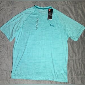 Under Armour Heatgear LooseFit  T-shirt Mens Adult XL Aqua GUC